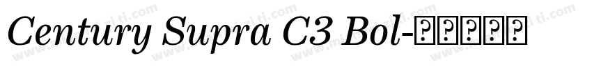 Century Supra C3 Bol字体转换
